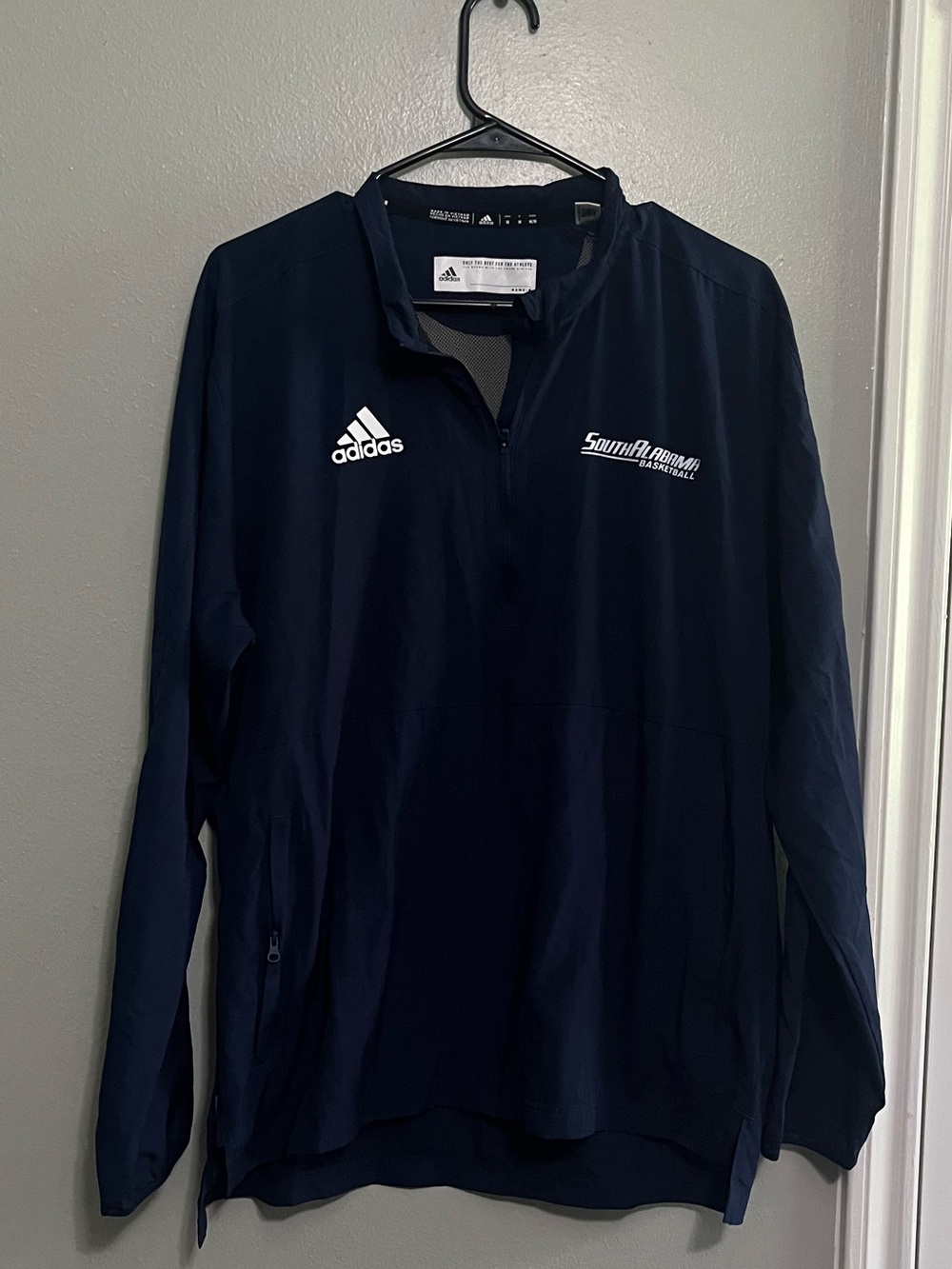 adidas Navy Blue Quarter-Zip Performance Top
